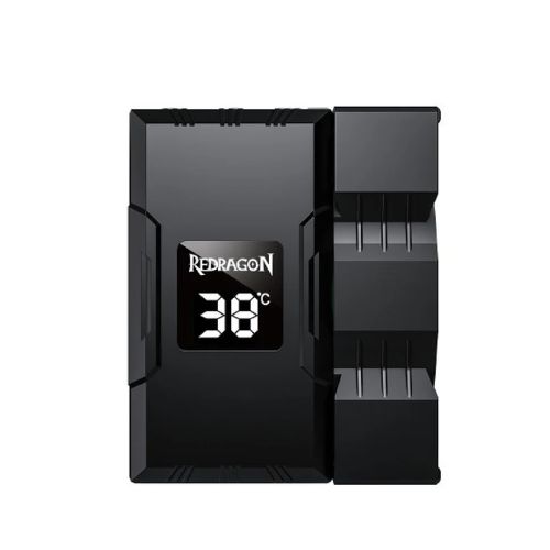 REDRAGON CC-1014 CPU Cooler With Temperature Display 9cm RGB Fan 4 Heat Pipes