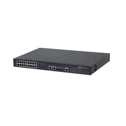 Dahua PFS4218-16ET-190 16-Port 100 Mbps + 2-Port Gigabit Managed PoE Switch