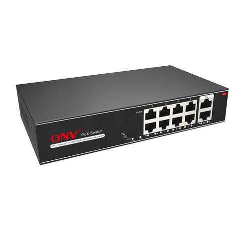 ONV-H1108PGL 10-Port PoE Switch Gigabit Uplink 10M/250m Transmission