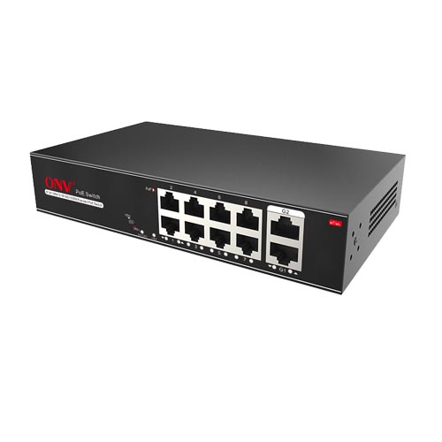 ONV-H1108PGL 10-Port PoE Switch Gigabit Uplink 10M/250m Transmission