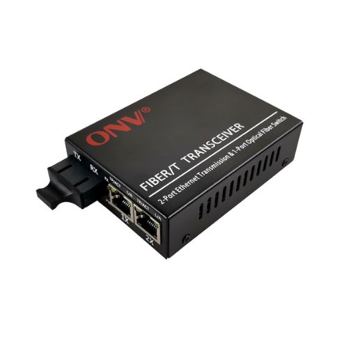 ONV 0110-SCX-S2 10 To 100 Mbps 3 Port Single Mode Dual Fiber Media Converter
