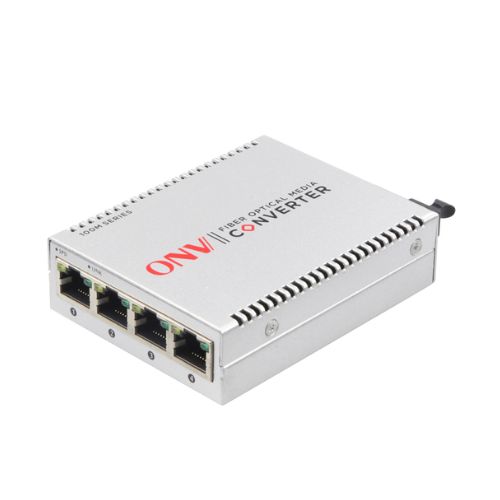 ONV 0110-SCX-S4 10 to 100Mbps 5 Port Single Mode Dual Fiber Media Converter