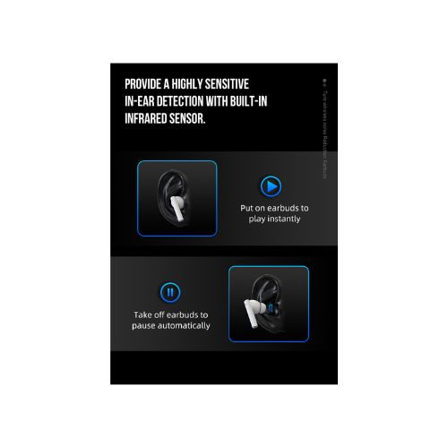 F&D E3 White TWS Wireless Earbuds