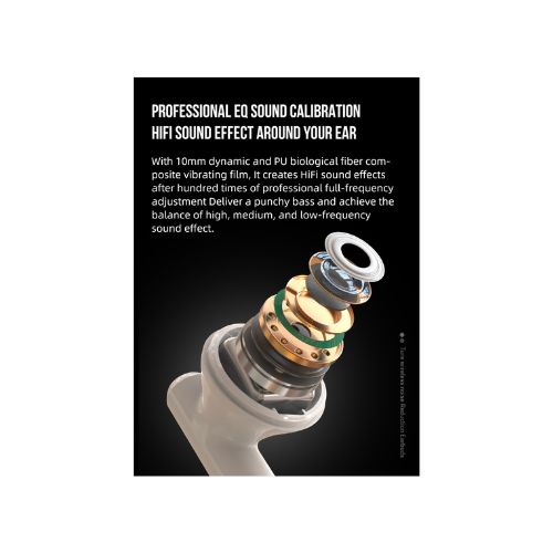 F&D E3 White TWS Wireless Earbuds