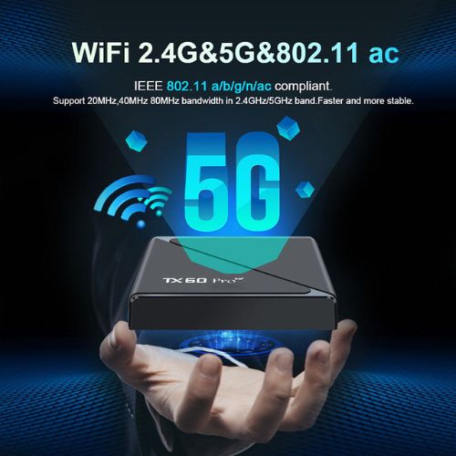 TX60 Pro Ultra HD Smart Android TV Box with Voice Control Remote