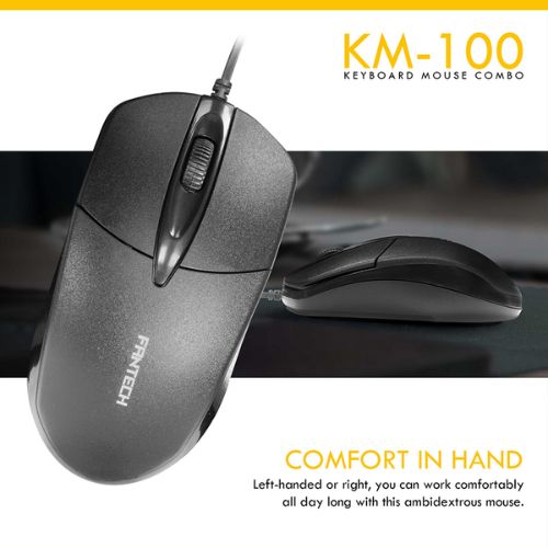 Fantech KM100 USB Keyboard Mouse Combo Black