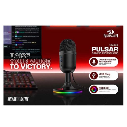 Redragon GM303 RGB Wired Streaming Gaming Microphone