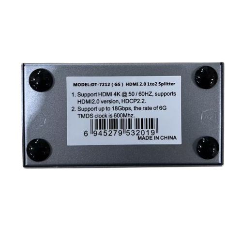DTech DT 7212 4K 1 To 2 HDMI Splitter