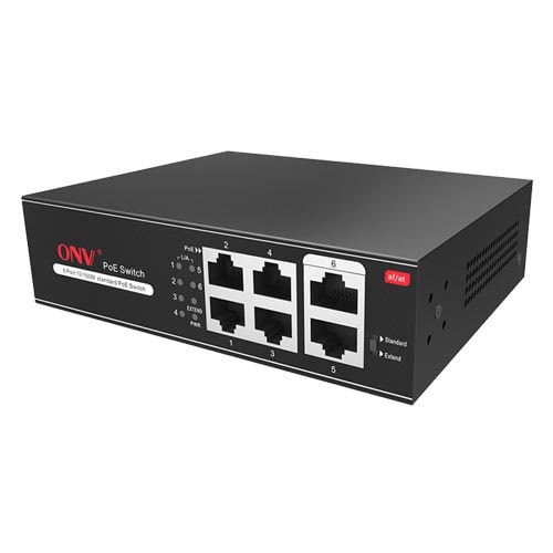 ONV-H1064PLS 6-Port PoE Switch 10M/250m Transmission