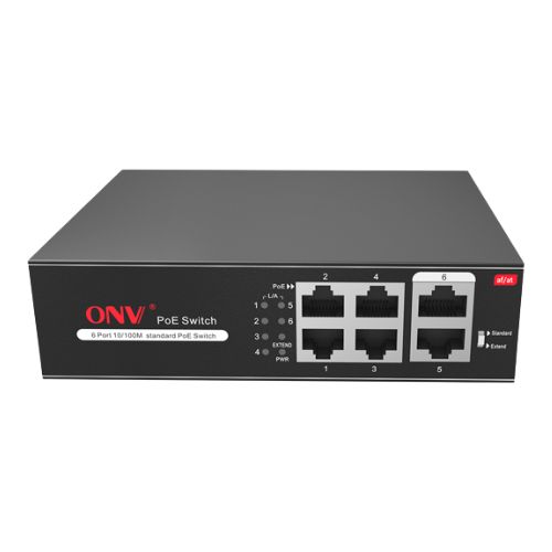 ONV H1064PSD 4 Port 2 Up Link 100Mbps Transmission PoE Switch