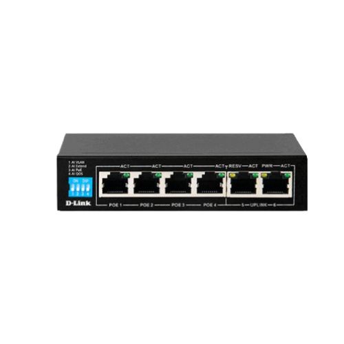D-Link DES-F1006P-E 6 Port Unmanaged PoE Switch