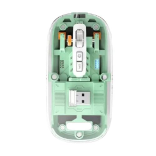 PC Power PGM-P4 Green Transparent Bluetooth Mouse