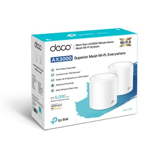 TP-Link Deco X60 AX5400 Dual-Band Mesh Router (2-pack)