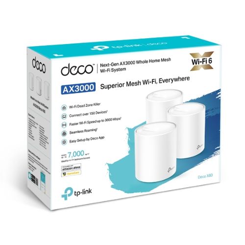 TP-Link Deco X60 AX5400 Dual-Band Mesh Router (3-pack)