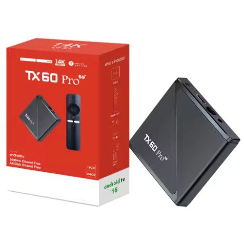 TX60 Pro Ultra HD Smart Android TV Box with Voice Control Remote