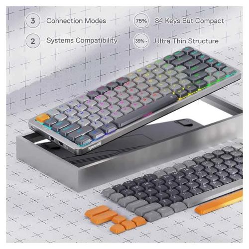 Redragon AZURE K652 84 Key RGB Mechanical Gaming Keyboard