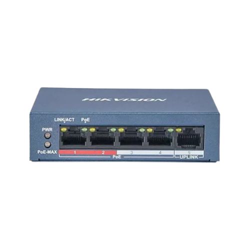 Hikvision DS-3E0105P-E-M 4 Port Fast Ethernet POE Switch