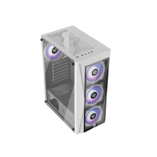 Revenger SHOCKWAVE Mid Tower ATX RGB White Gaming Case