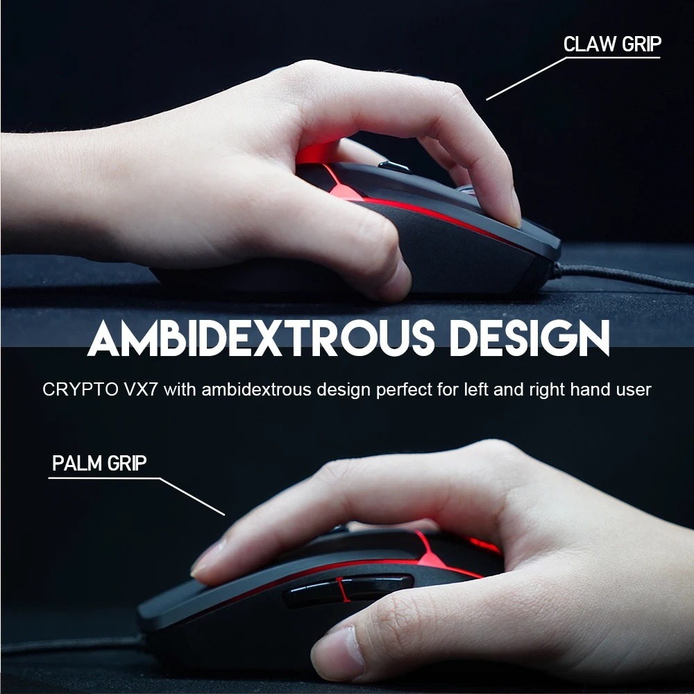 Fantech Crypto VX7 Wired White Gaming Mouse