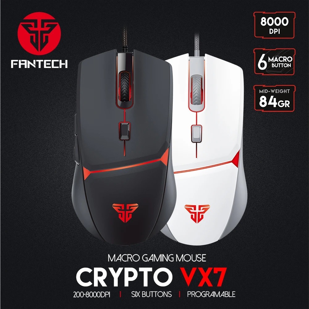 Fantech Crypto VX7 Wired White Gaming Mouse