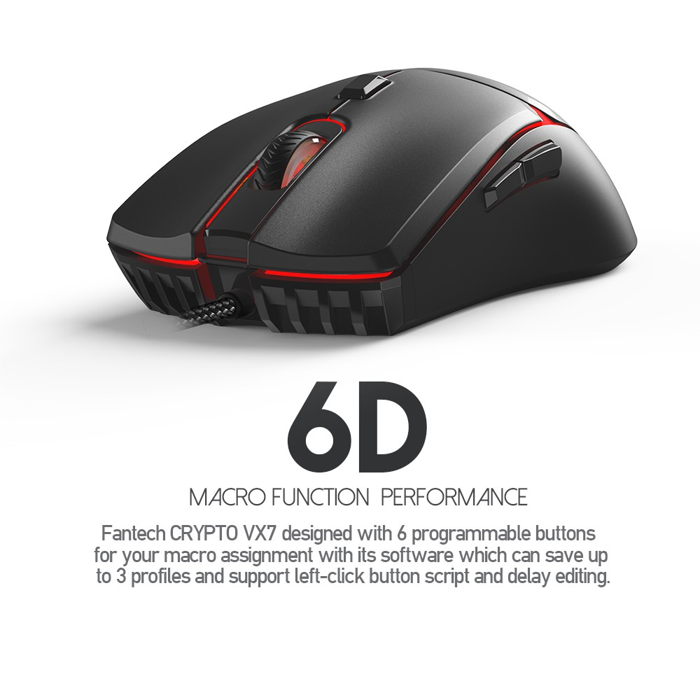 Fantech Crypto VX7 Wired Black Gaming Mouse