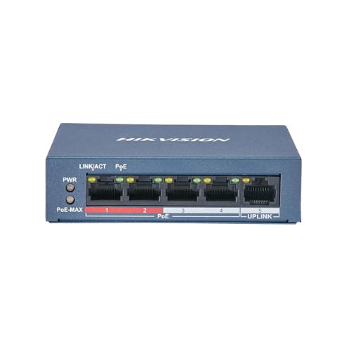 Hikvision DS-3E0105P-E/M(B) 5 Port Unmanaged PoE Switch