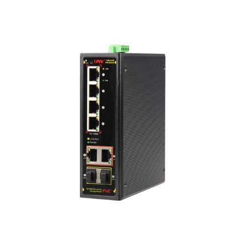ONV-IPS31064PFM 10/100M 6-port L2 managed industrial PoE switch