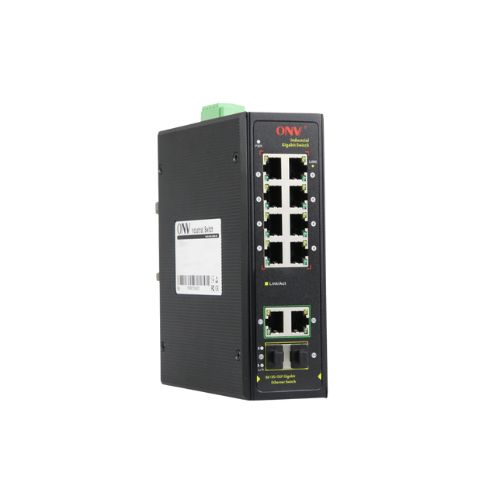 ONV-IPS31128FB Gigabit uplink 12-port industrial Ethernet switch