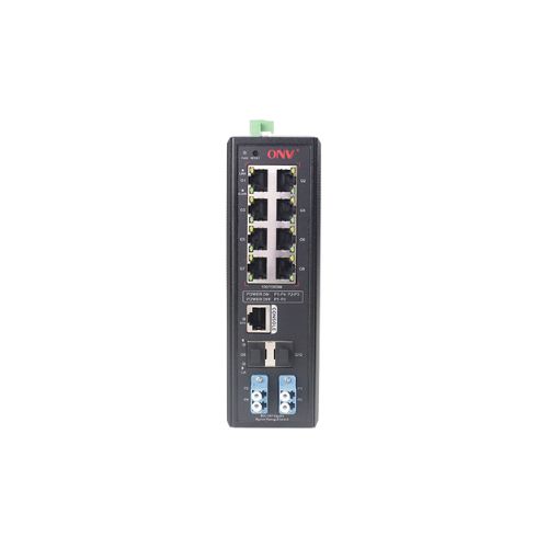 ONV-IPS33010FM-BY Gigabit 10-port L2+ managed bypass industrial Ethernet switch