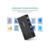 Ugreen (CM595) 30357 KVM Black Switch with 2 Ports USB