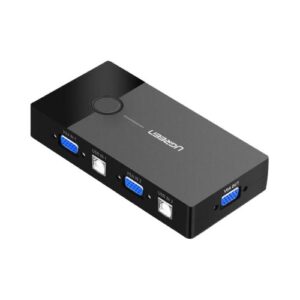 Ugreen (CM595) 30357 KVM Black Switch with 2 Ports USB