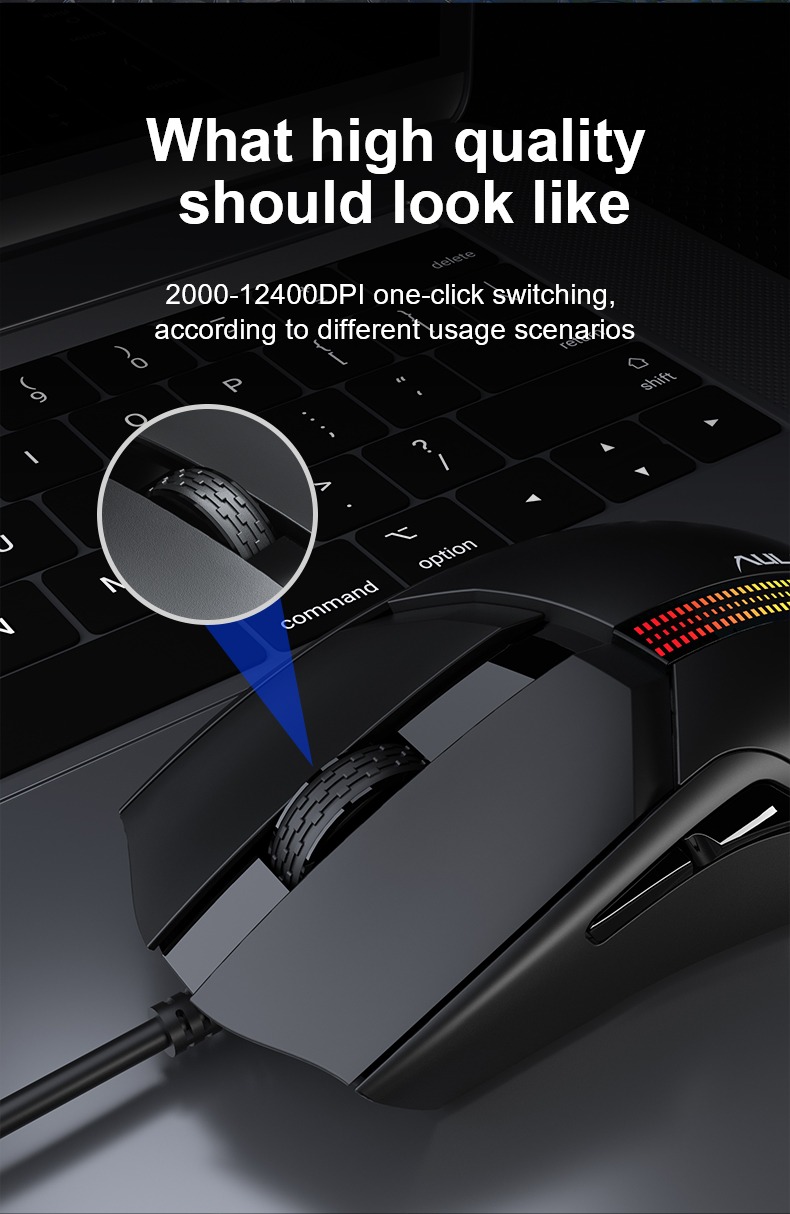 Aula F813 Pro Colorful Light Effects Gaming Mouse