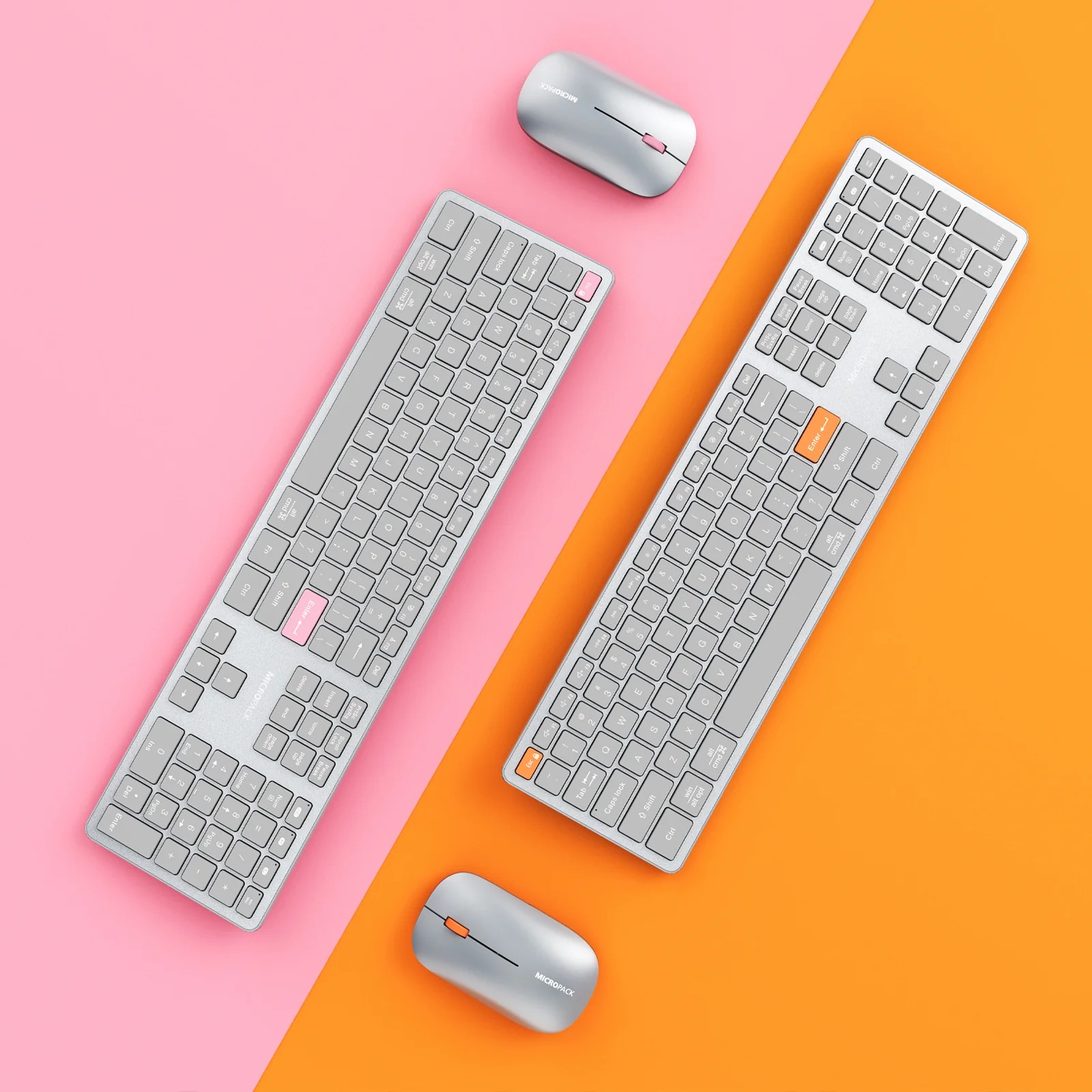Micropack K-310W 2.4G+Bluetooth Rechargeable Wireless Keyboard