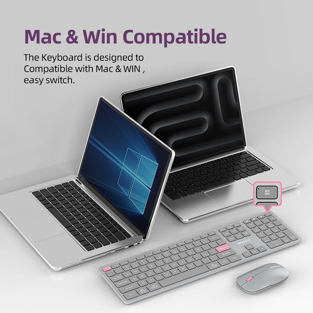 Micropack K-310W 2.4G+Bluetooth Rechargeable Wireless Keyboard