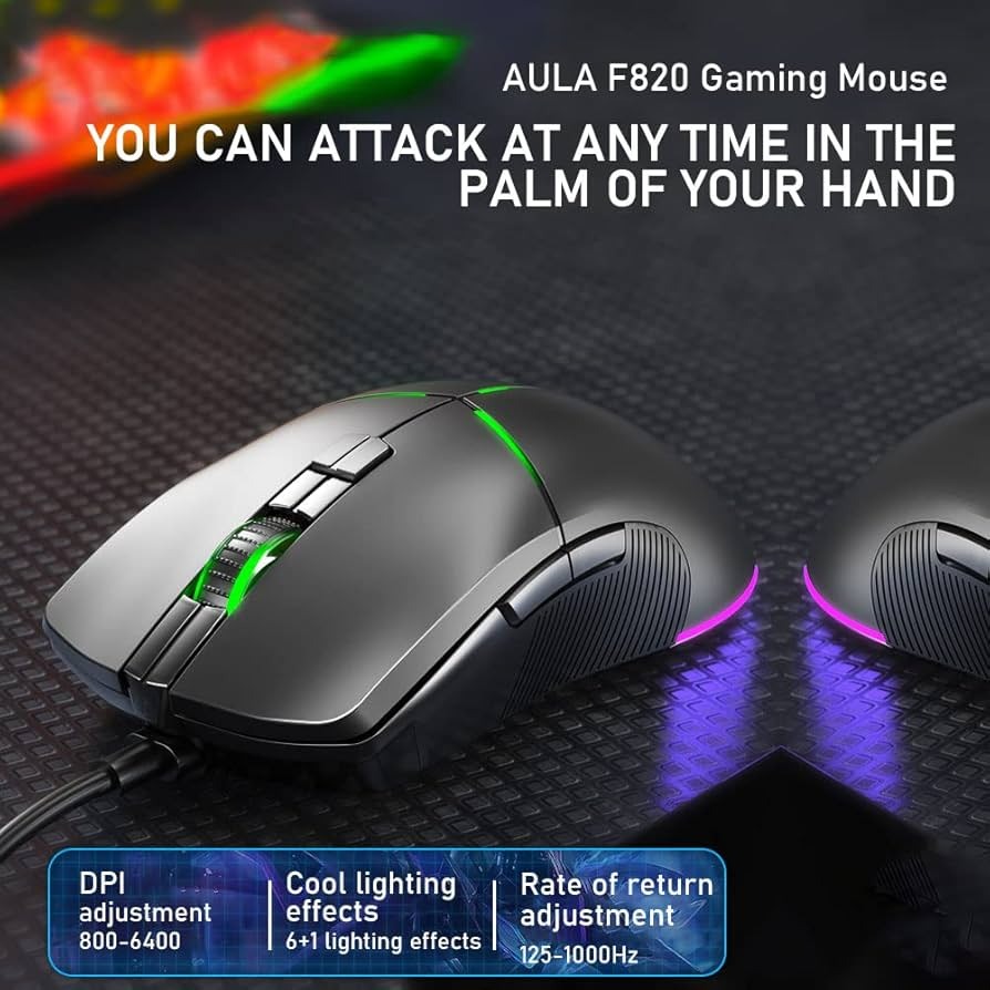AULA F820 Wired Gaming Mouse