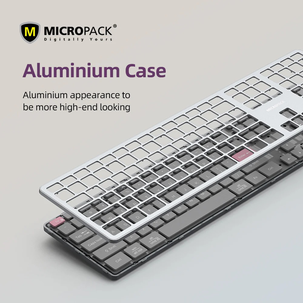 Micropack K-310W 2.4G+Bluetooth Rechargeable Wireless Keyboard