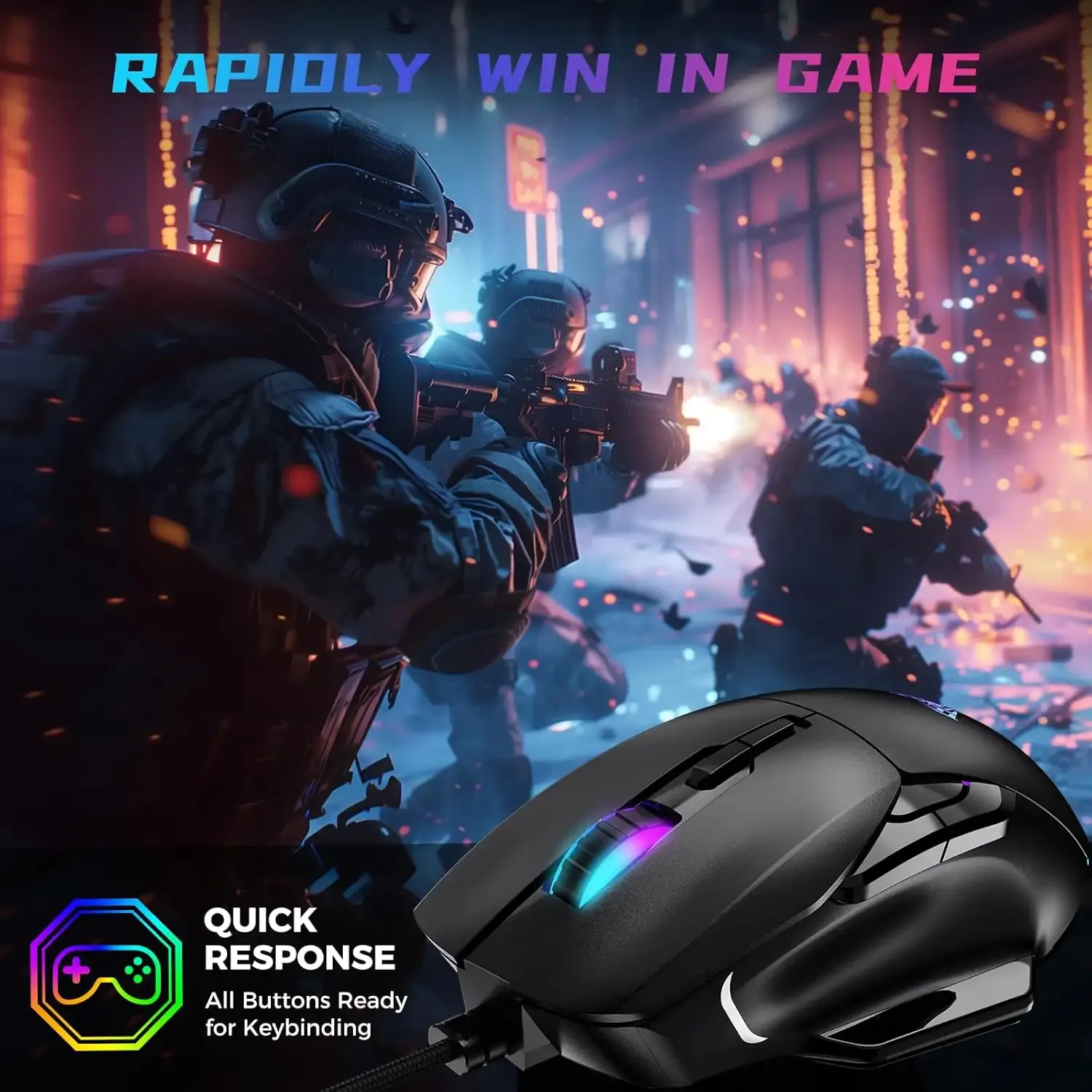 Aula F815 RGB Wired Gaming Mouse