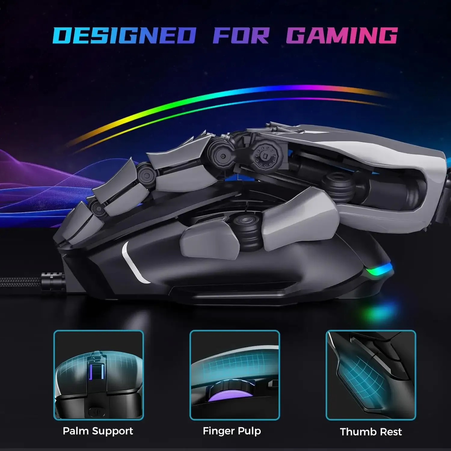 Aula F815 RGB Wired Gaming Mouse