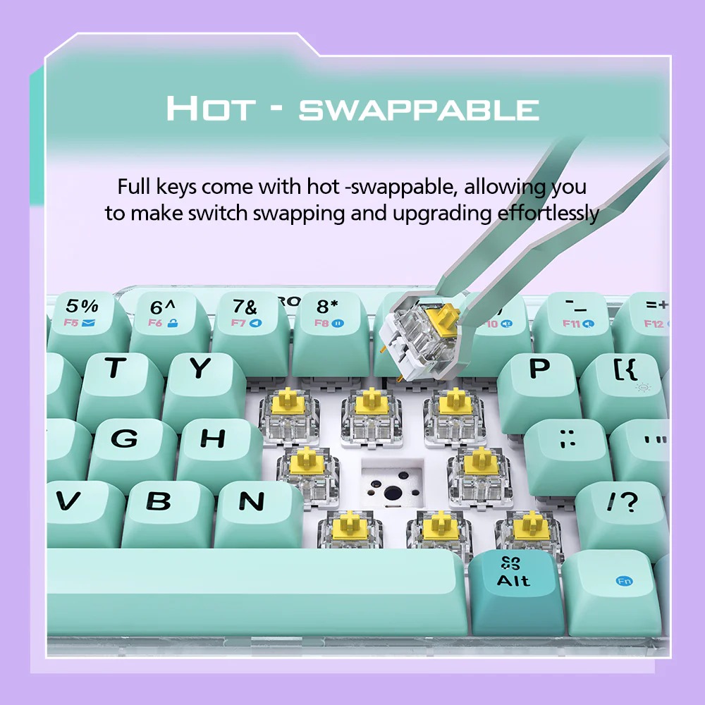 Micropack K-168WM RGB Tri Mode Hot Swap Black Mechanical Gaming Keyboard