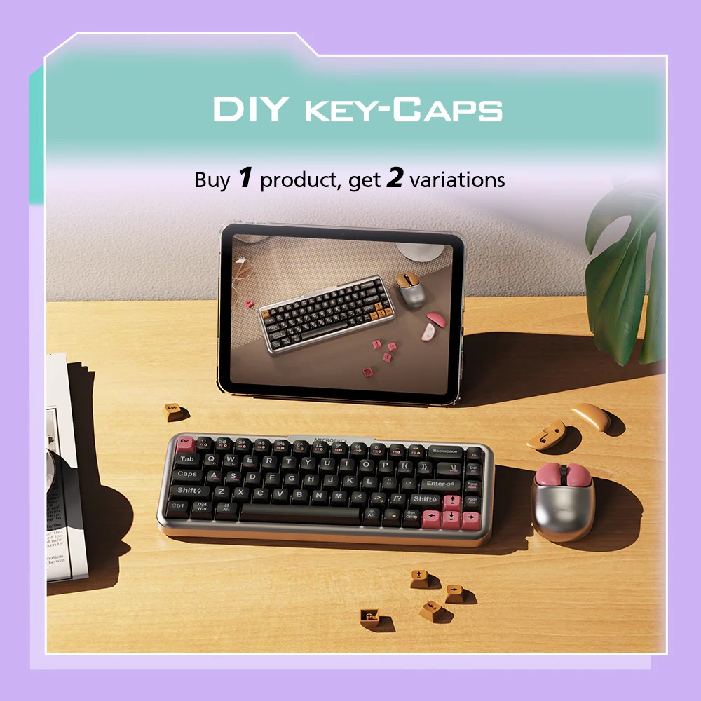 Micropack K-168WM RGB Tri Mode Hot Swap Black Mechanical Gaming Keyboard