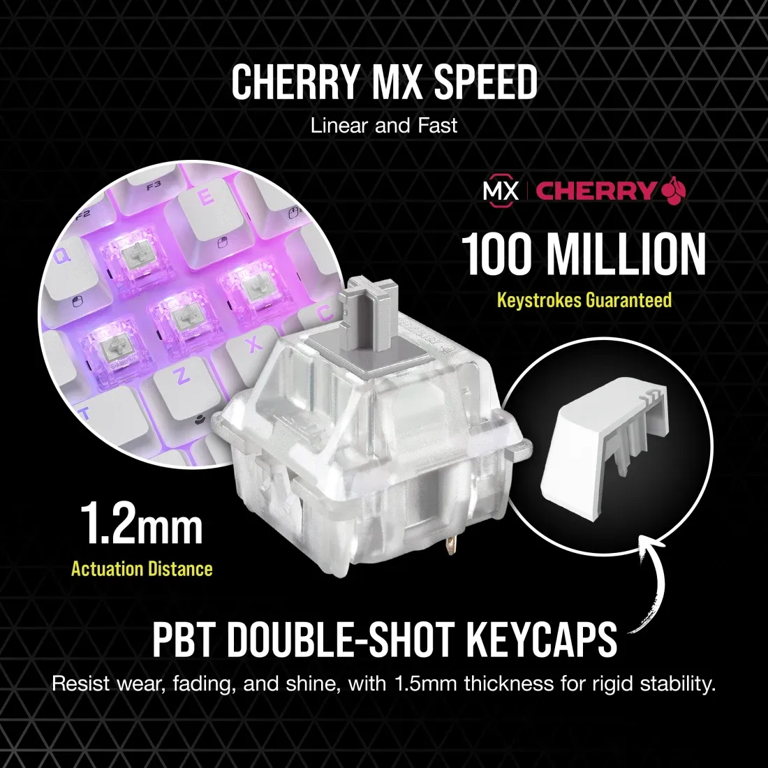 Corsair K65 RGB Mini 60% CHERRY MX Red Switch Mechanical Gaming Keyboard