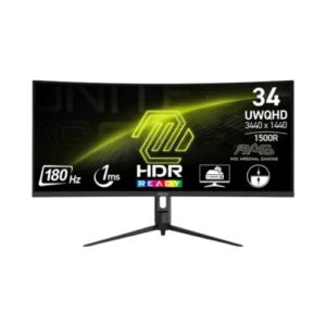 MSI MAG 342CQR E2 34-inch UWQHD 180Hz VA Curved Gaming Monitor