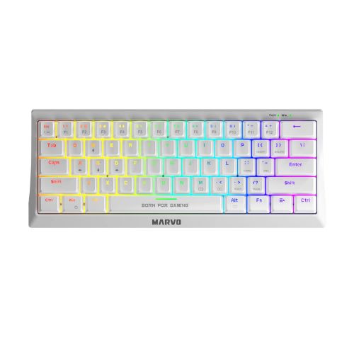 Marvo KG962G WH EN-R Wired Red Switch Mechanical Gaming Keyboard
