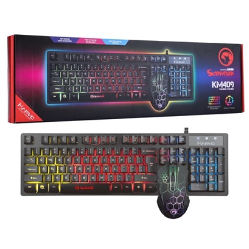 Marvo KM409 Black Gaming Mouse & Keyboard Combo