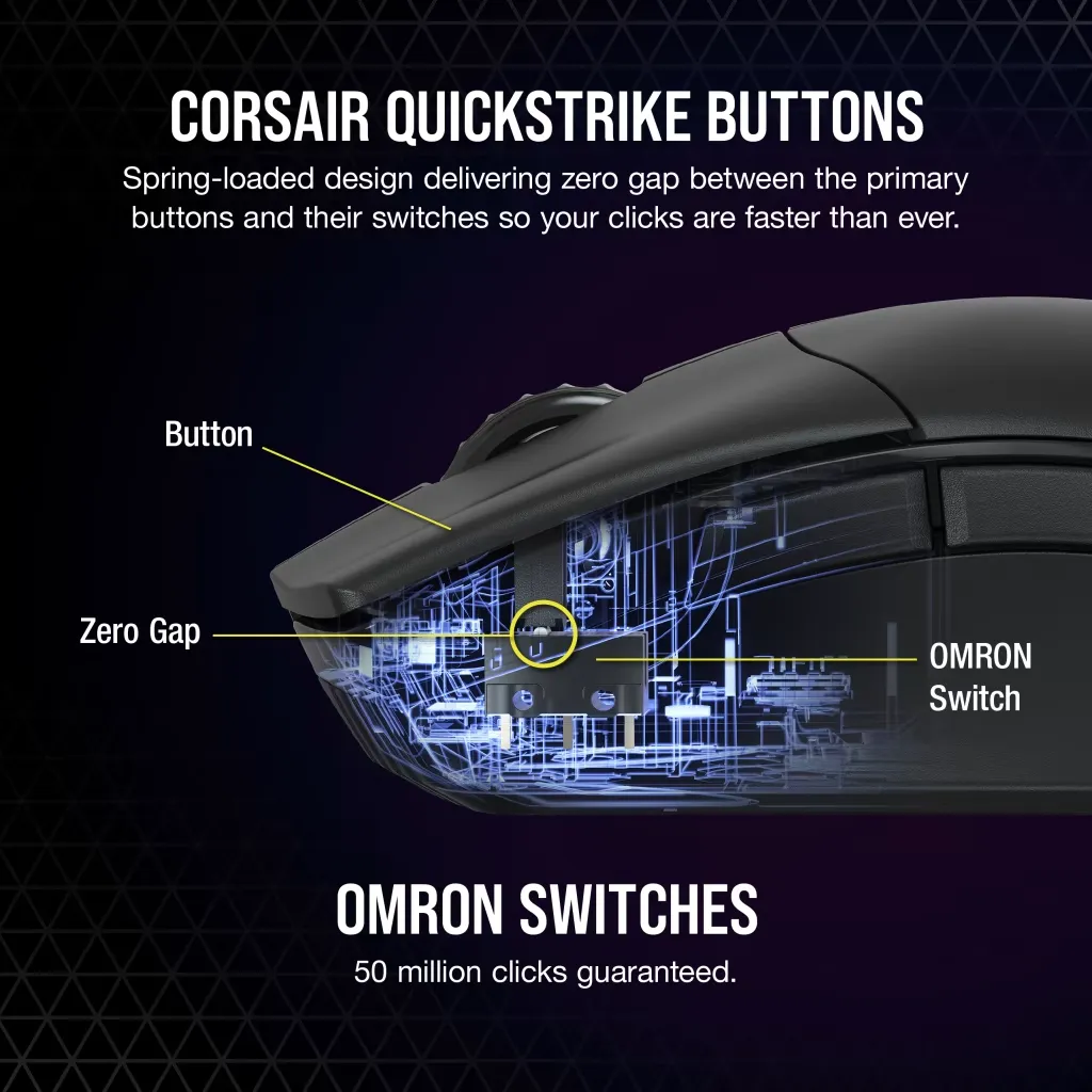 Corsair SABRE RGB PRO CHAMPION SERIES Ultra-Lightweight FPS/MOBA Wireless Black Gaming Mouse