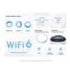TP-Link Deco X50-PoE AX3000 3-Pack 3000Mbps Gigabit Dual-Band WiFi 6 Home Mesh System Router