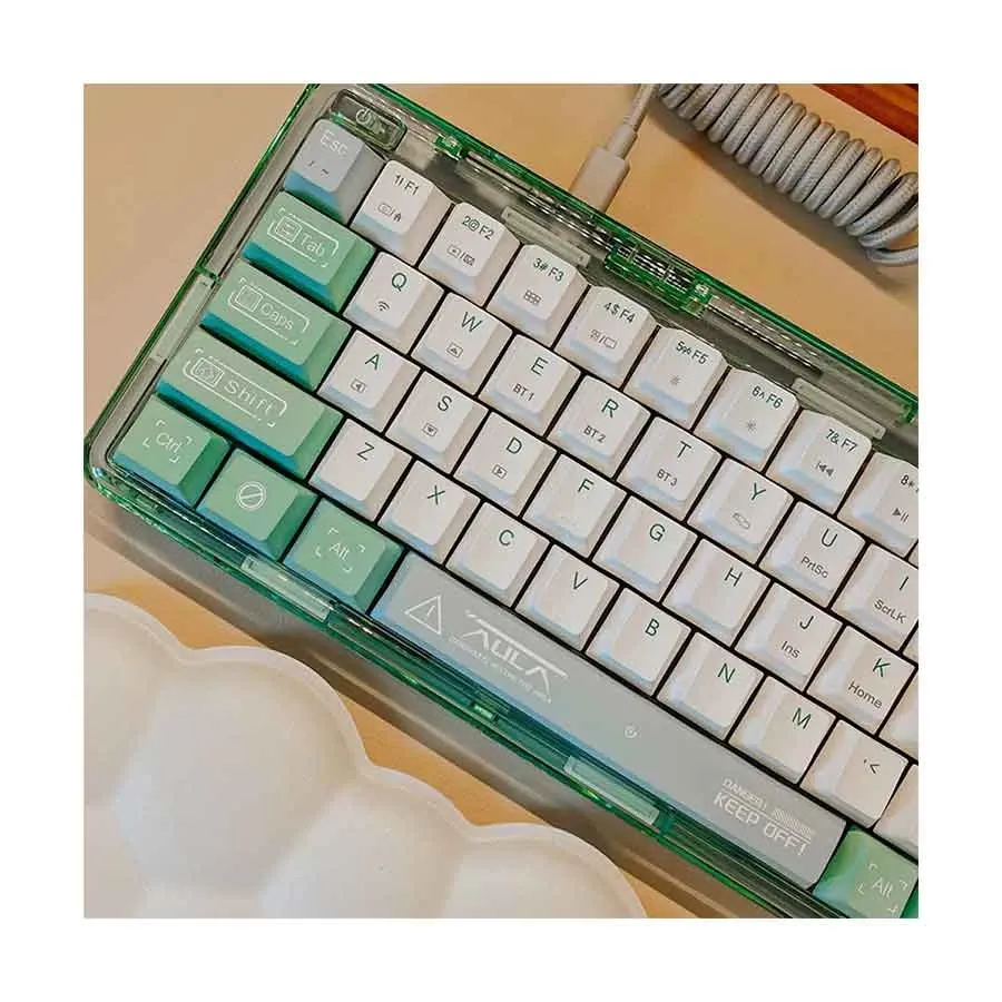 AULA F68 Hot Swappable White Switch Tri-mode Mechanical Gaming Keyboard