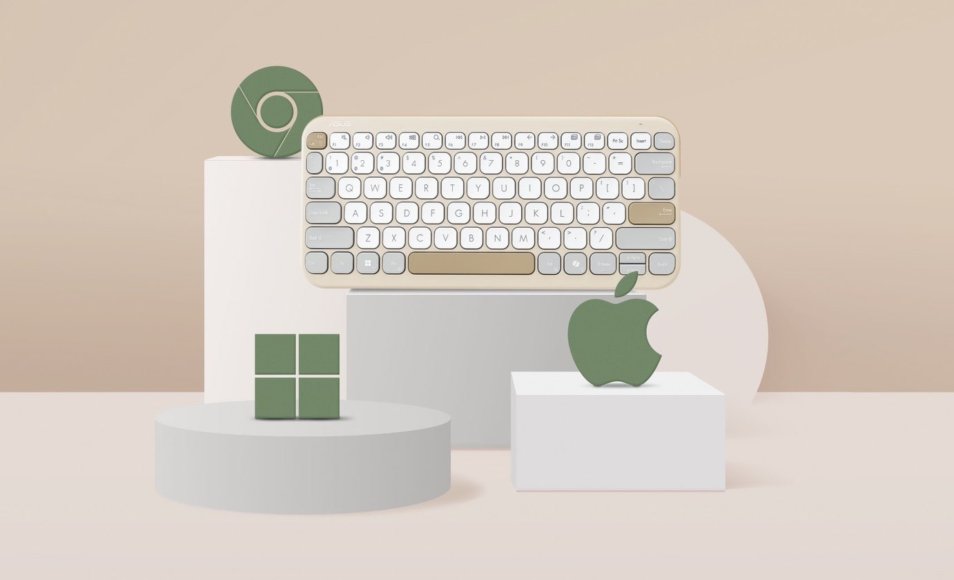 Asus Marshmallow KW100 Green Tea Latte Bluetooth Keyboard