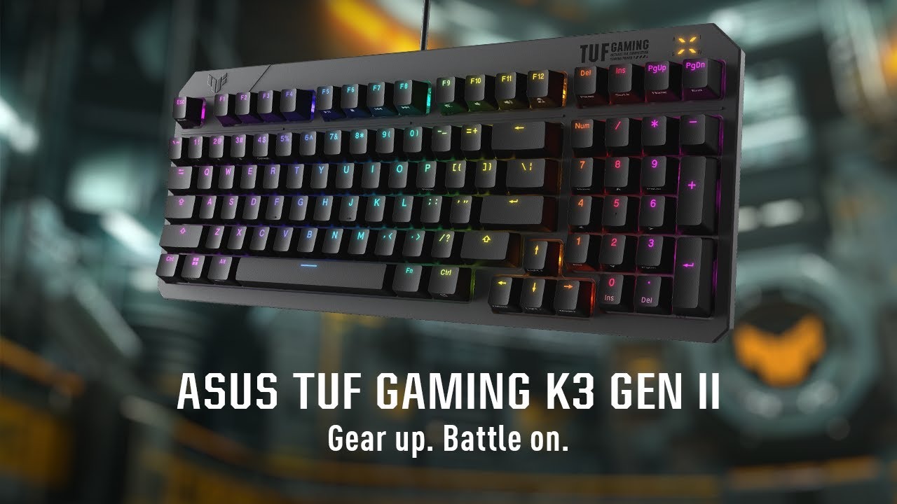 Asus RA07 TUF K3 Gen II ABS Doubleshot IP57 Red Switch Wired Gaming Keyboard