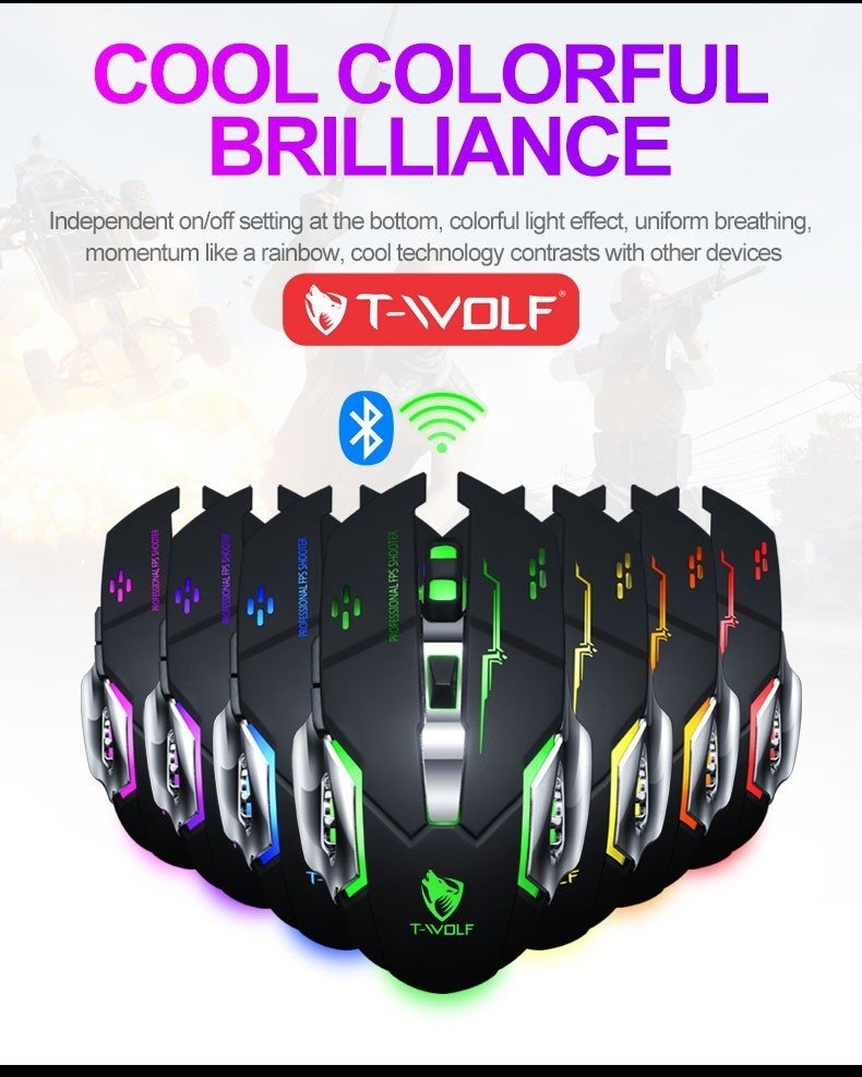 T-Wolf Q13B Wireless Gaming Mouse